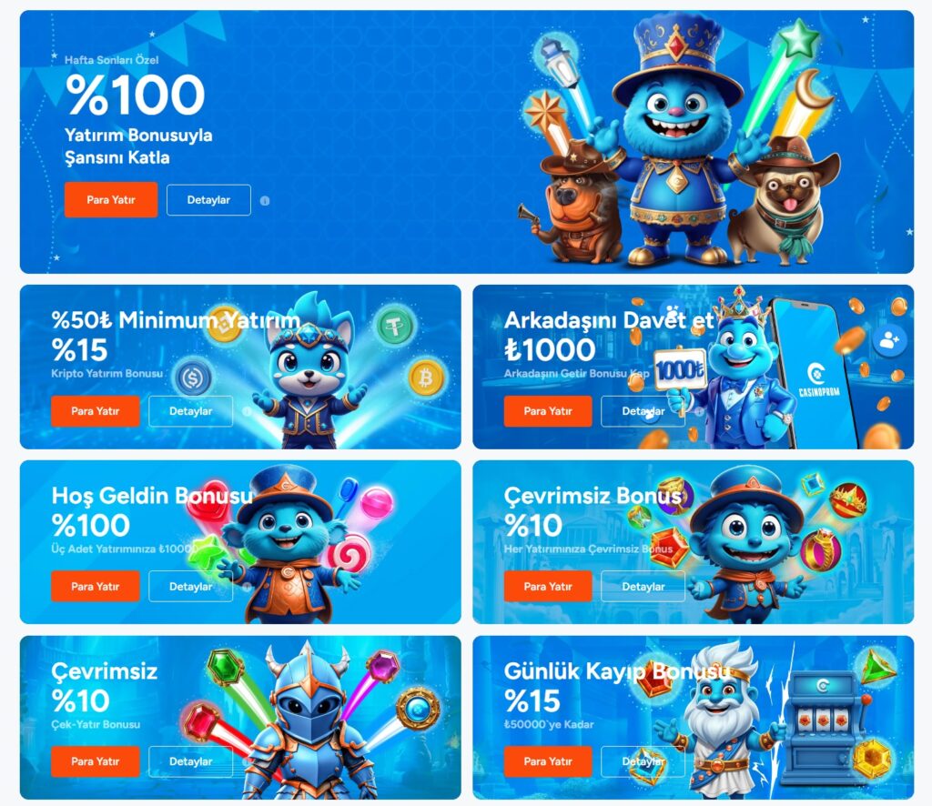 casinoprom bonusları
